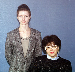 Т.В. Рощина с ученицей Оксаной Зайцевой. 1995 г.